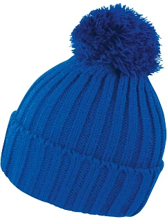 R Pletená čepice s bambulí 28. royal model 22424916 - Result Headwear