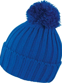 Result Headwear R 369X Pletená čepice s bambulí 28.369X royal
