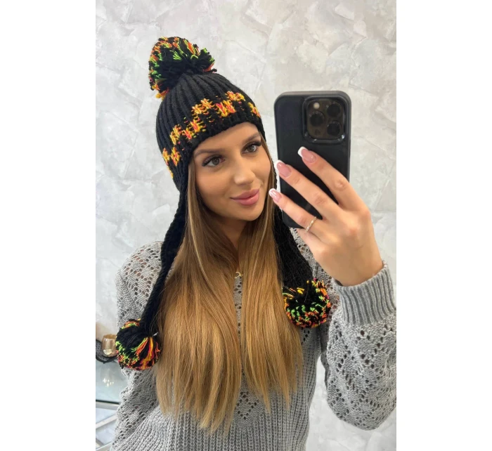 Dámská ušanka Nadia K321 černá Dámská ušanka Nadia K321 černá