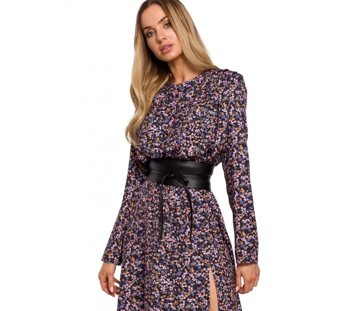 Dámský opasek z umělé kůže na zavazování M636 černý - MOE Dámský opasek z umělé kůže na zavazování M636 černý - MOE