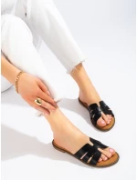 Krásné nazouváky dámské černé bez podpatku Krásné nazouváky dámské černé bez podpatku