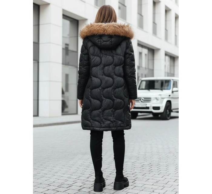 Dámská zimní bunda VIRELIA prošívaná s kapucí černá FashionStreet TY4937