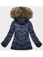 PIKOWANA PRZEJŚCIOWA KURTKA DAMSKA GRANATOWA model 21245632 - Glakate