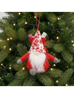 DEKORATIVNÍ ZRCADLO S DÁRKOVÝM SÁČKEM 15CM ČERVENÉ