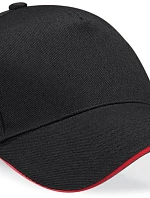 Beechfield B 15C 5 panelová sandwich kšiltovka 53.015C black/classic red