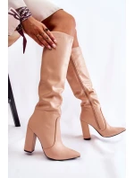 Klasické Boty Na Sloupek Nude Mayra