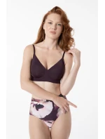 Jednoduchá košilová podprsenka Dark Plum - Julimex