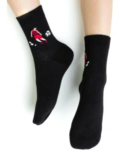 Chlapecké vzorované ponožky 014 BLACK 29-31