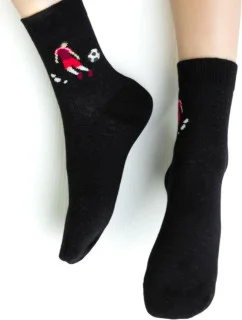 Chlapecké vzorované ponožky 014 BLACK 29-31