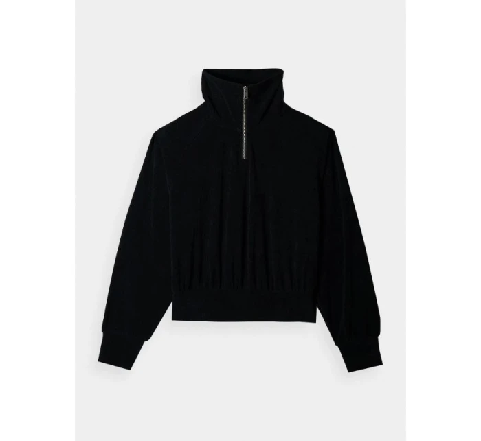 Dámská velurová mikina 4F 4FRAW24TSWSF2054-20S bez kapuce Dámská velurová mikina 4F 4FRAW24TSWSF2054-20S bez kapuce