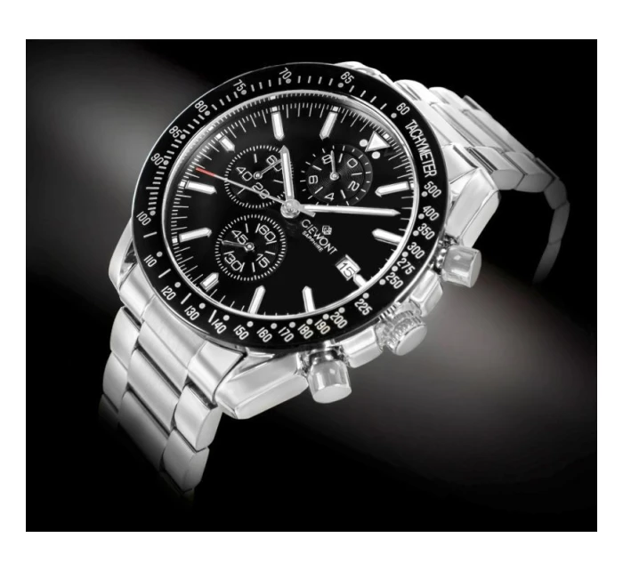 Pánské hodinky Giewont Chronograph Sapphire Silver Black GW8720-B2 Pánské hodinky Giewont Chronograph Sapphire Silver Black GW8720-B2
