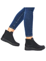 Pohodlné zateplené boty na zip Rieker W RKR555 Pohodlné zateplené boty na zip Rieker W RKR555