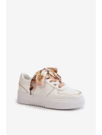 Dámské Tenisky Na Platformě S Dekorativním Šněrováním Bílé Mistra Dámské Tenisky Na Platformě S Dekorativním Šněrováním Bílé Mistra