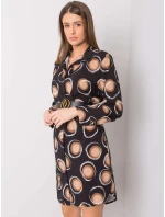Šaty DHJ SK 12765.11 černá a béžová Šaty DHJ SK 12765.11 černá a béžová