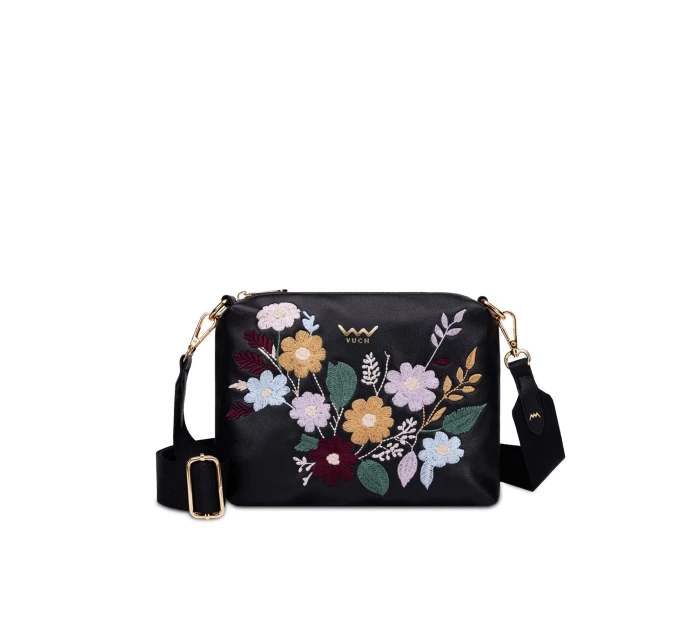 Dámská kabelka Vuch Coalie Flowers Black Dámská kabelka Vuch Coalie Flowers Black