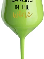 DANCING IN THE WINE - zelená nerozbitná sklenice na víno 470 ml