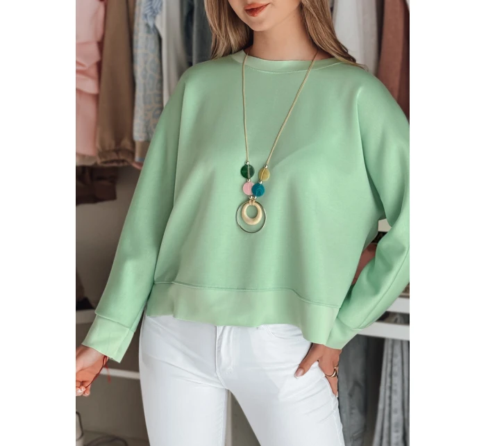 Dámská máslová halenka oversize s přívěskem NUBISS mint FashionStreet RY2801