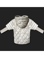 Světle béžová lehká dámská bunda s rukávy model 21061488 - MINORITY Světle béžová lehká dámská bunda s rukávy model 21061488 - MINORITY