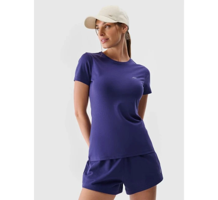 Dámské bavlněné tričko slim model 21432841 - 4F Dámské bavlněné tričko slim model 21432841 - 4F