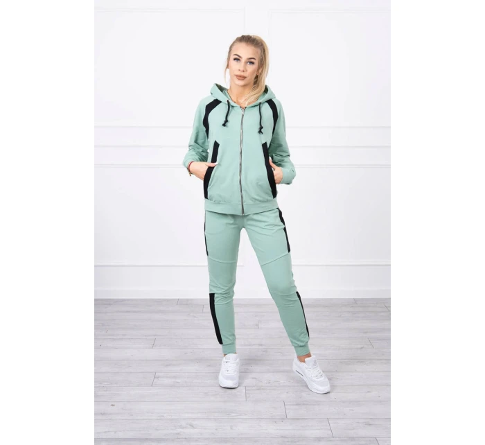 Sportovní sada s pruhy tmavě mátová Sportovní sada s pruhy tmavě mátová