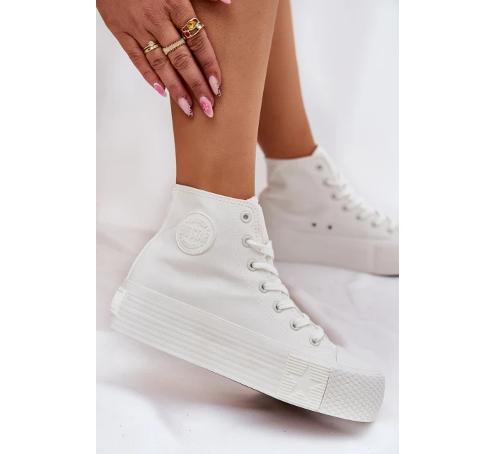 Dámské Tenisky Na Platformě Big Star model 21695254 Bílé - Big Star Shoes Dámské Tenisky Na Platformě Big Star model 21695254 Bílé - Big Star Shoes
