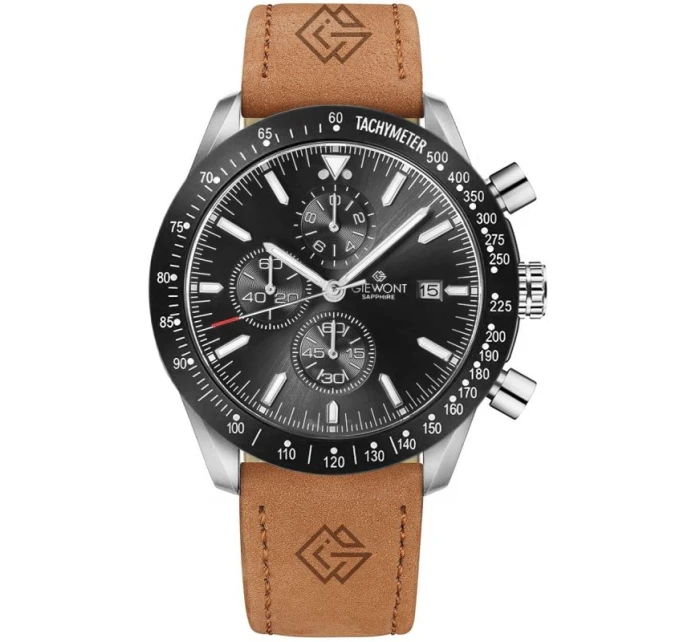Pánské hodinky Giewont Chronograph Sapphire Brown-Black GW8720-A1 Pánské hodinky Giewont Chronograph Sapphire Brown-Black GW8720-A1