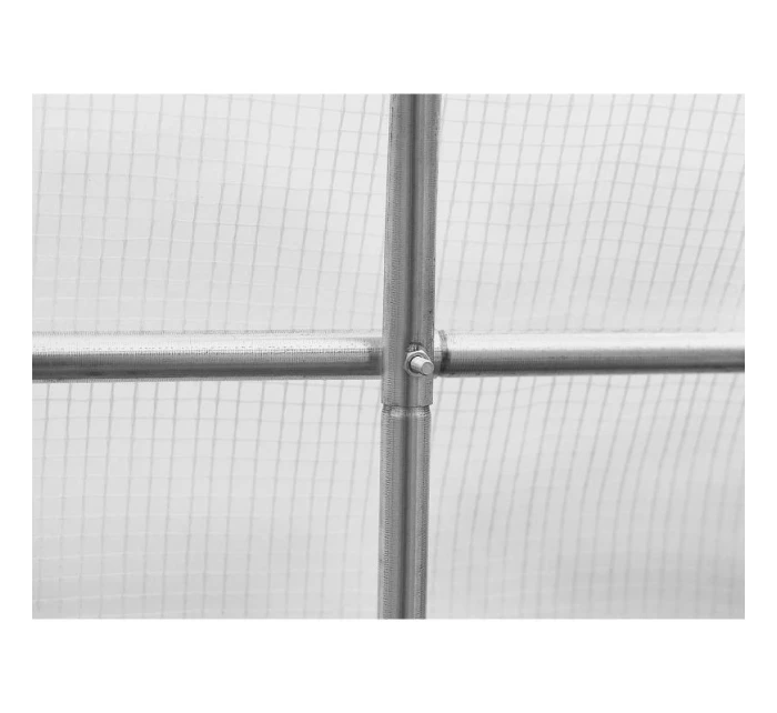 SKLENÍK ZAHRADNÍ TUNEL 200X300X200CM PE KONSTRUKCE BÍLÁ OCEL