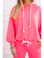 Souprava mikiny s kapucí růžová neonová Souprava mikiny s kapucí růžová neonová