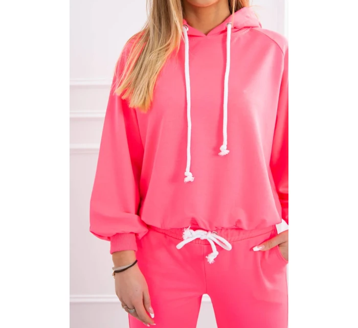 Souprava mikiny s kapucí růžová neonová Souprava mikiny s kapucí růžová neonová