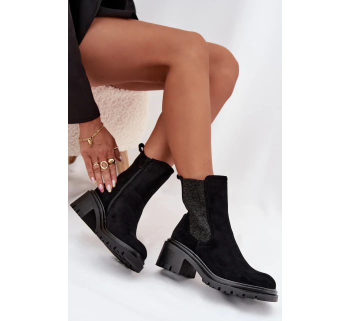 Dámské Zateplené Kotníkové Boty Na Klíně Černé Zoralia Dámské Zateplené Kotníkové Boty Na Klíně Černé Zoralia