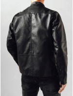Pánská černá kožená bunda Dstreet TX4687