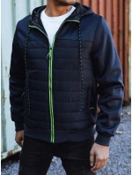 Pánská přechodná prošívaná bunda s kapucí tmavě modrá FashionStreet TX4939 Pánská přechodná prošívaná bunda s kapucí tmavě modrá FashionStreet TX4939