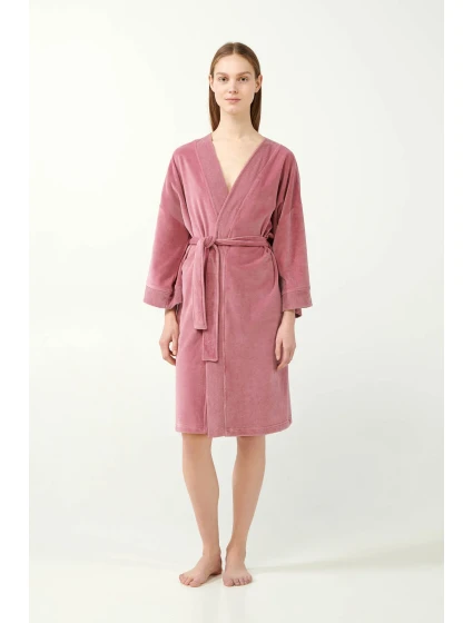 Dámský sametový župan model 20515933 - Vamp Dámský sametový župan model 20515933 - Vamp