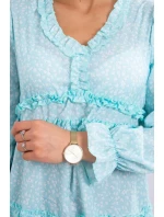 Šaty s ozdobnými volánky mint