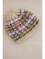 Dámská zimní vlněná čepice s ozdobnými krystalky K399 černá