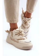 Dámské sportovní boty tenisky béžové model 21659075 - Boto Dámské sportovní boty tenisky béžové model 21659075 - Boto