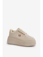Sneakersy Sportovní Boty Dámské Zateplené Na Masivní Podešvi Béžové Verissha Sneakersy Sportovní Boty Dámské Zateplené Na Masivní Podešvi Béžové Verissha