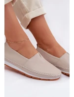 Kožené dámské polobotky S.Barski LR61-7051 Béžové Kožené dámské polobotky S.Barski LR61-7051 Béžové