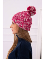 Čepice s fleecem Fiona K275 fuchsiová + pudrově růžová