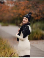 Dámský set šály a čepice Vuch Nurit Set M-Black Dámský set šály a čepice Vuch Nurit Set M-Black