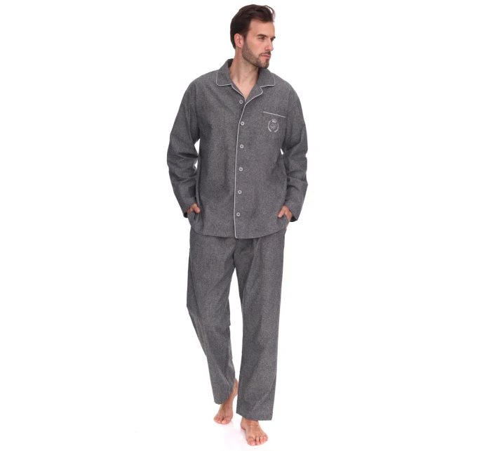 Pánské pyžamo model 21896489 šedé L&L - L&L