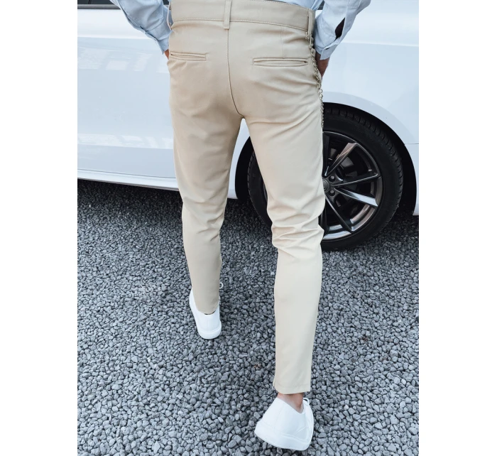 Pánské béžové kalhoty FashionStreet UX4379