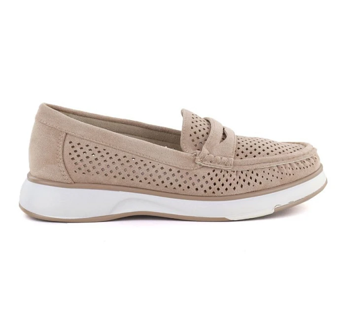 Dámská prolamovaná obuv nude model 22078937 - LEONE Dámská prolamovaná obuv nude model 22078937 - LEONE