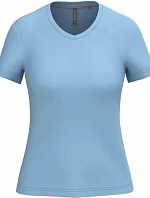 Kariban K 381 Dámské tričko s výstřihem do V 20.K381 sky blue