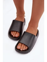 Dámské pantofle na platformě černé Olyria