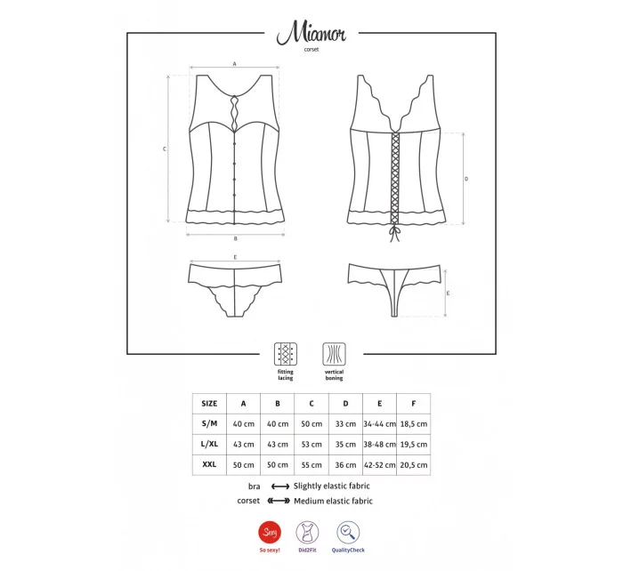 Svůdný korzet Miamor corset bordó - Obsessive Svůdný korzet Miamor corset bordó - Obsessive