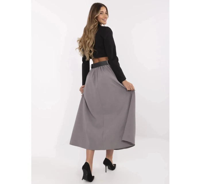 Dámská dlouhá sukně MI SD 88653.89 Šedá - FPrice