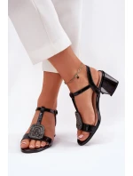 Sandály na podpatku model 213183 Step in style Sandály na podpatku model 213183 Step in style