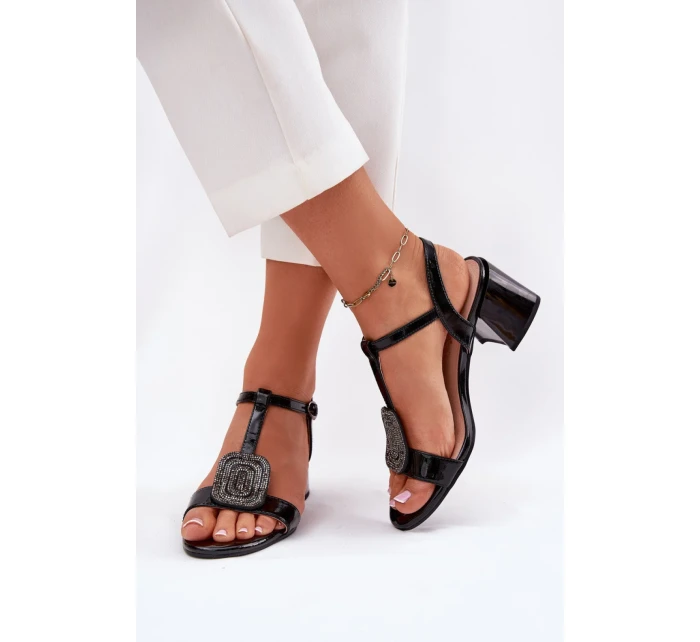 Sandály na podpatku model 213183 Step in style Sandály na podpatku model 213183 Step in style