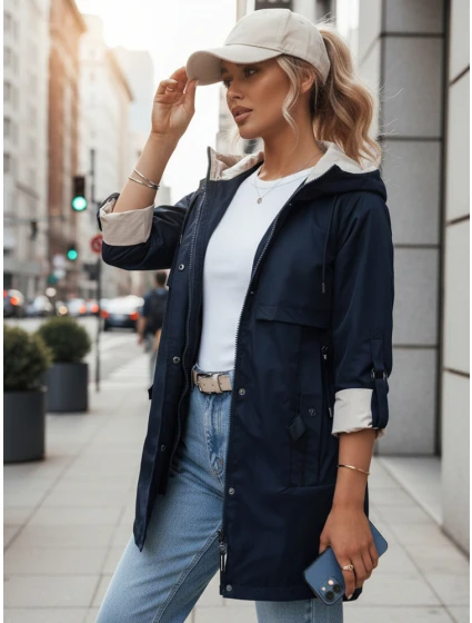 Dámská přechodná bunda parka MEROY navy blue FashionStreet TY4291 Dámská přechodná bunda parka MEROY navy blue FashionStreet TY4291